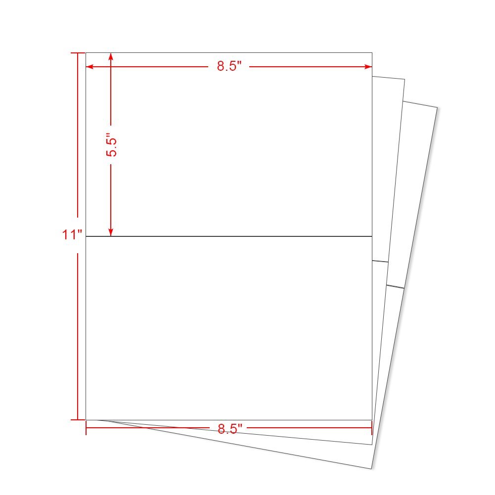 400 Half Sheet Address Shipping Mailing Label 8.5 x 5.5 Self Adhesive