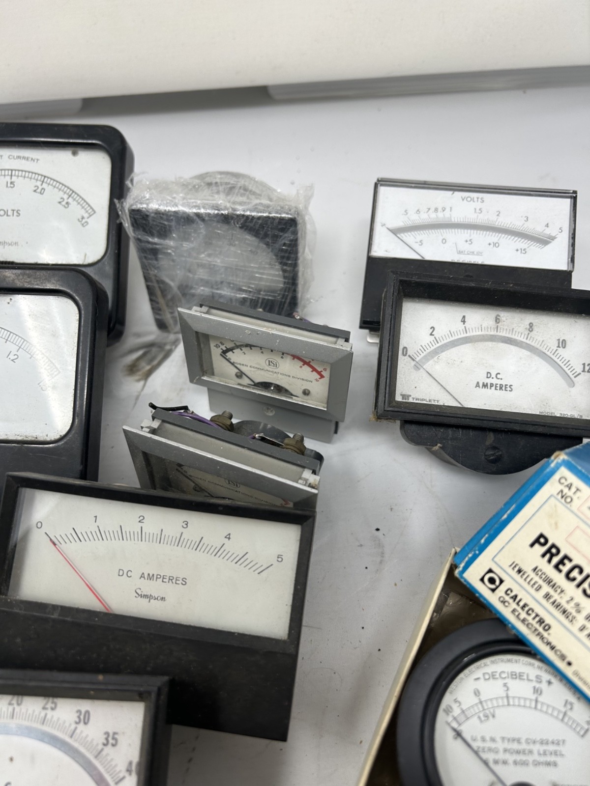 Analog Panel meters box of