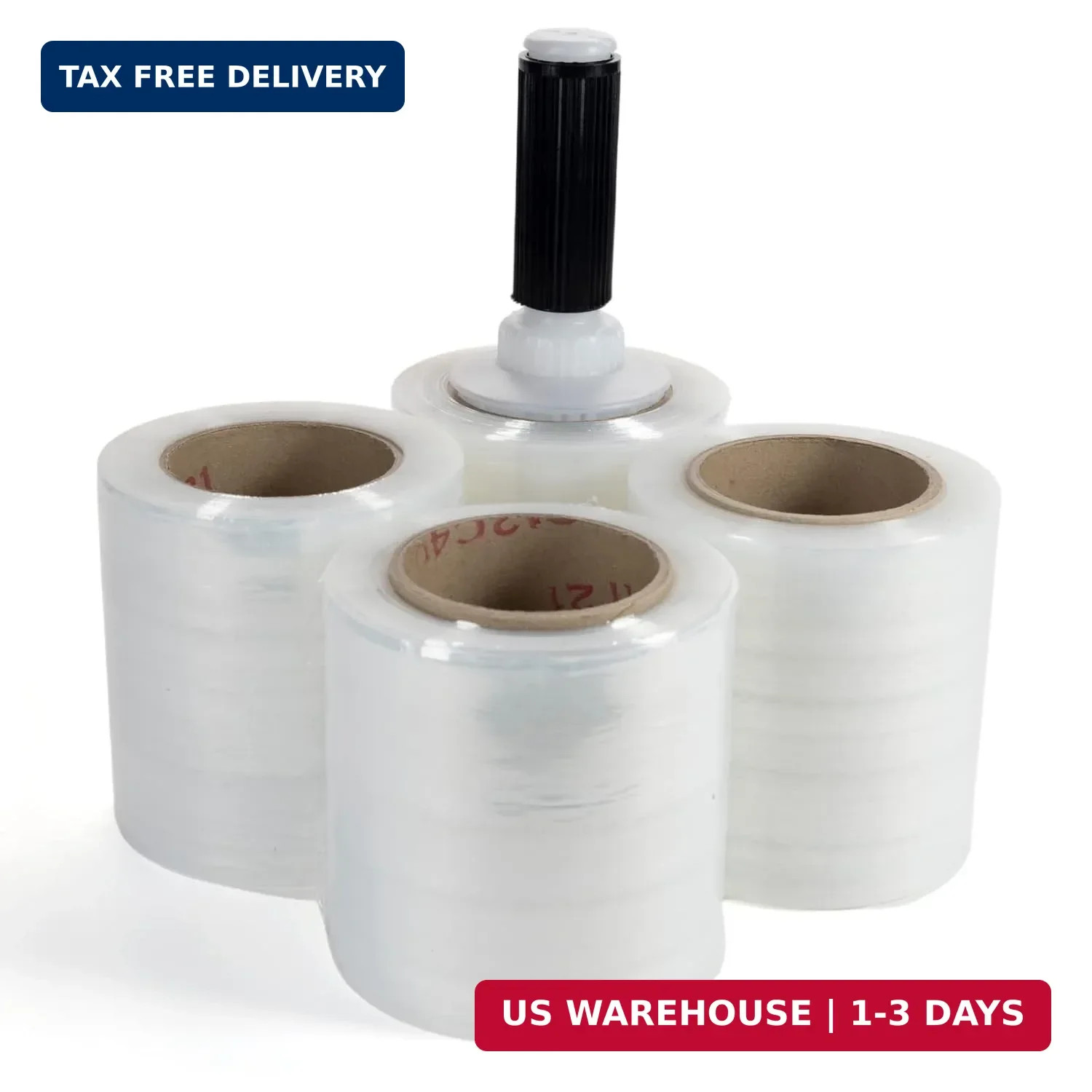 IDL Packaging 5″ Stretch Wrap Mini Roll, 700 feet, 120 Gauge (Pack of 4) with a