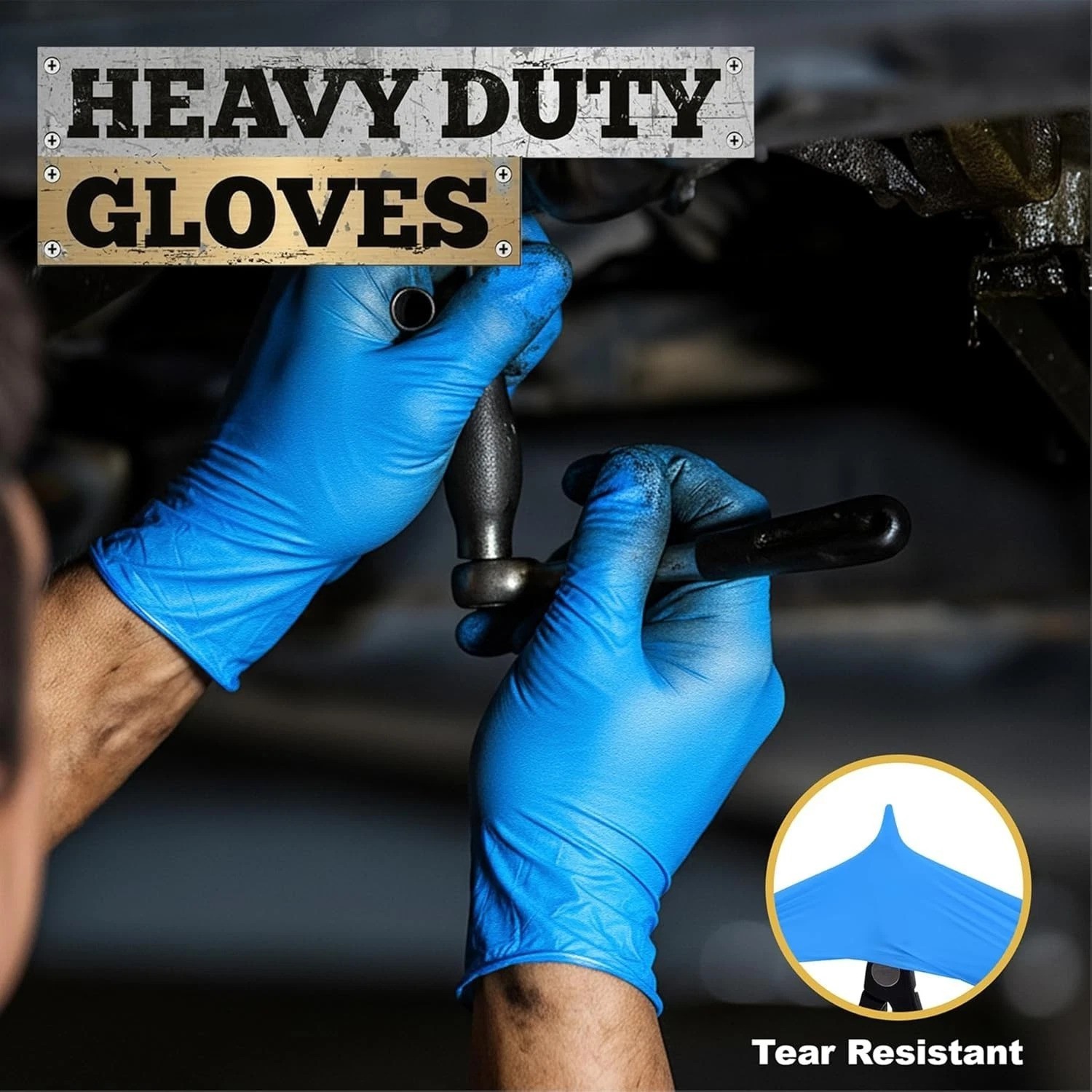 Ambidextrous 6-Mil Blue Nitrile Disposable Gloves XL – Safe for All Environments