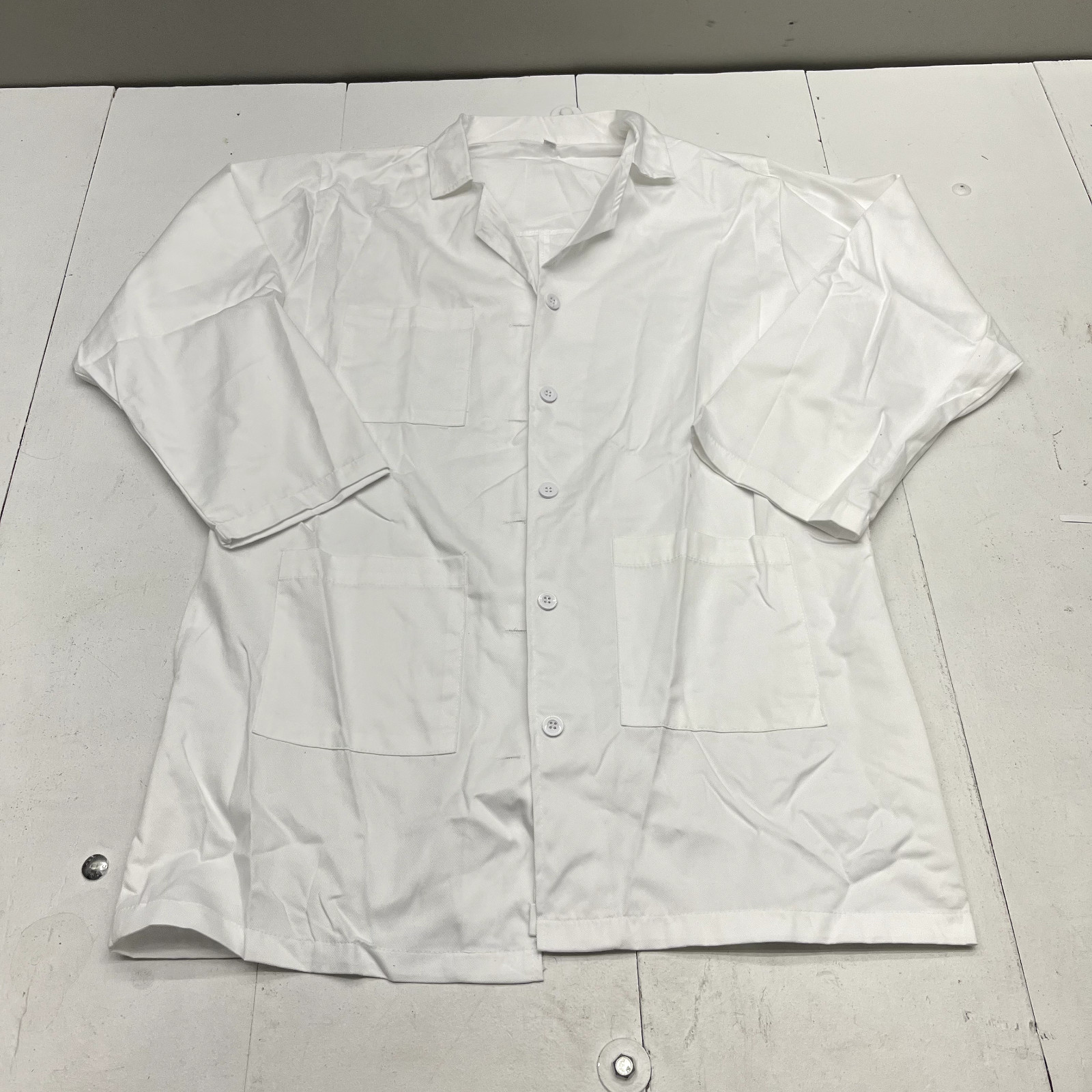 NY Three White Long Sleeve Chef Coat Unisex Adult Size X-Large NEW