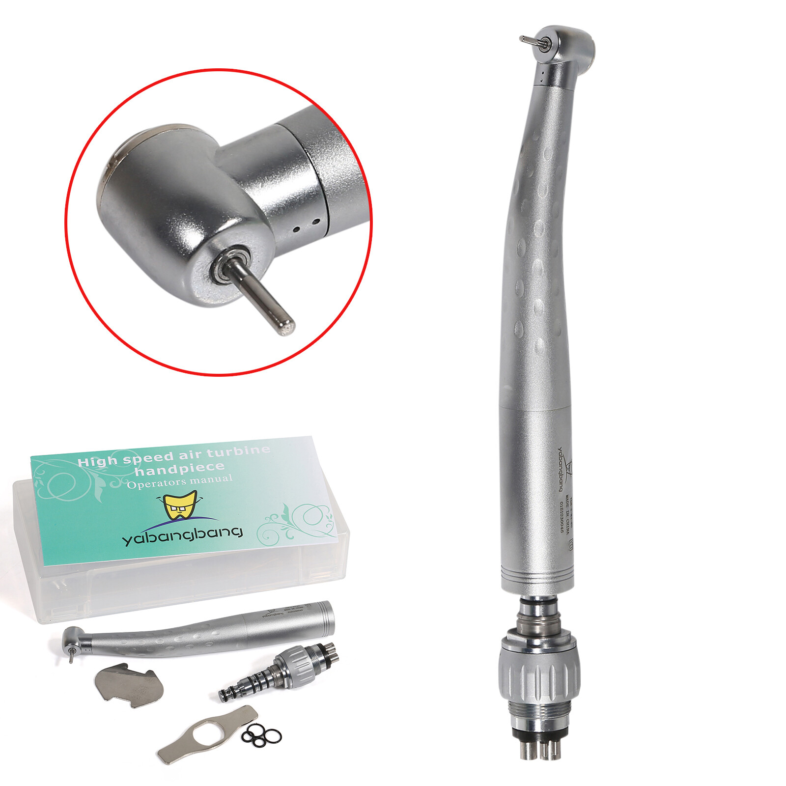 Yabang Dental High Speed Handpiece and 4 Hole Swivel Quick Coupler GB4