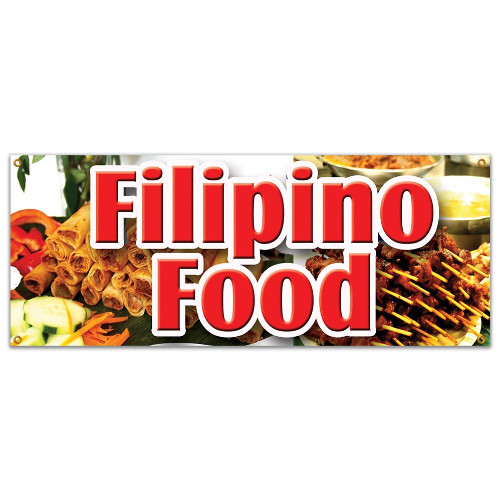 FILIPINO FOOD BANNER SIGN street foods manila philippines fish balls
