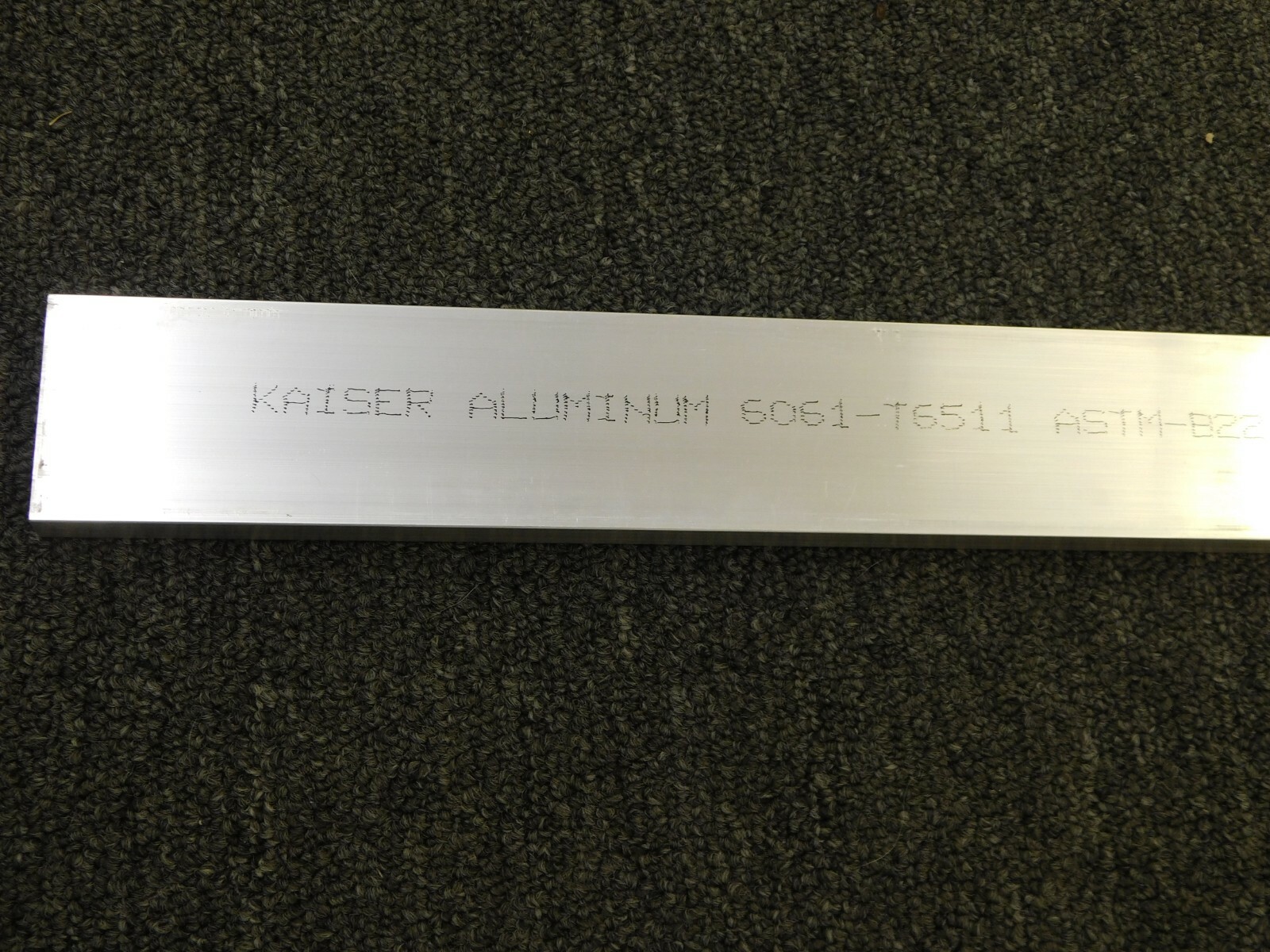 Kaiser Aluminum 72″ x 2″ x .5″ 6061-T6511