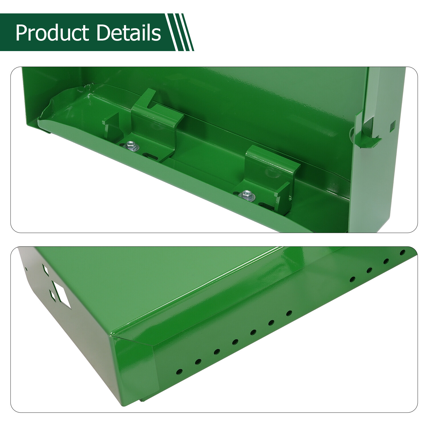 LH+RH Powder Coated Battery Box w/ Bracket For John Deere 4010 4020 4320 4520