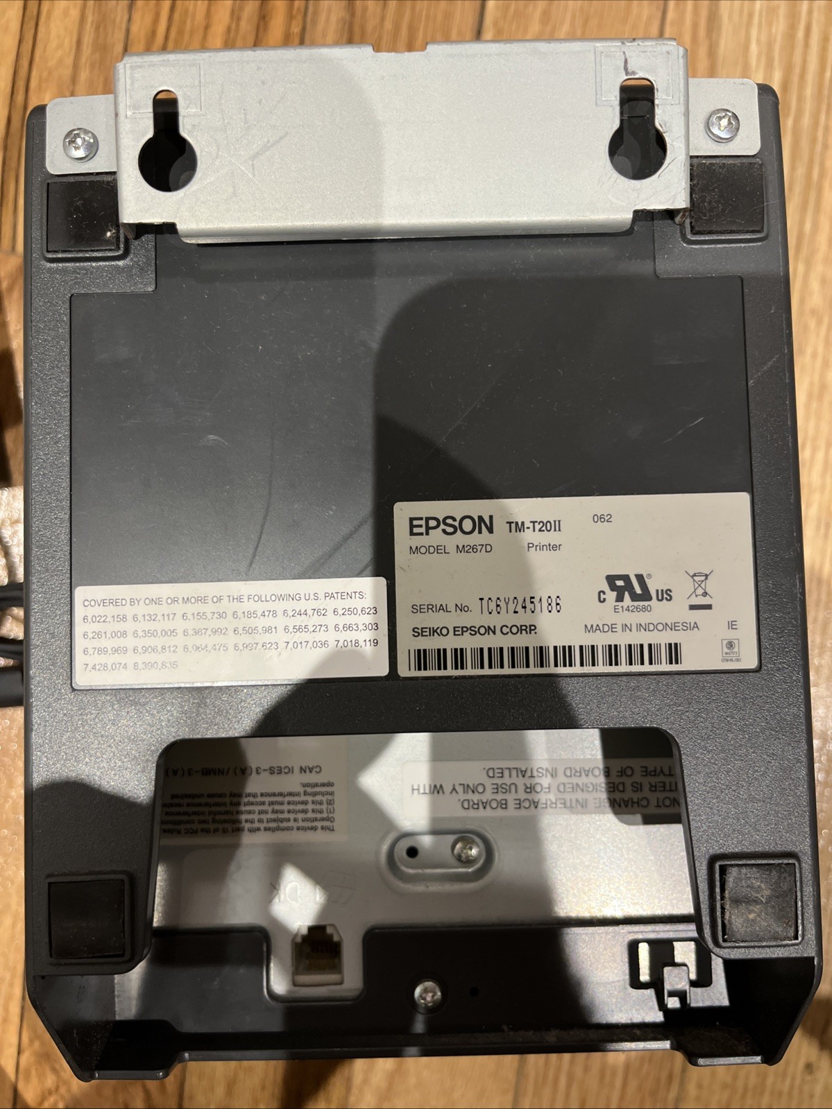 Epson TM-T20II Receipt Printer – Direct Thermal – USB – Black M267D