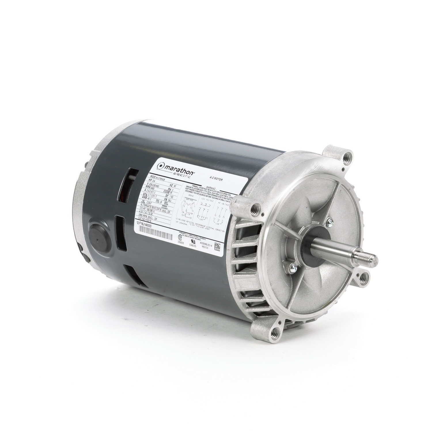 Marathon KG219 Electric Motor 3/4 HP 3600 Rpm 3PH 208-230/460 Volt 56J 5K37MN38