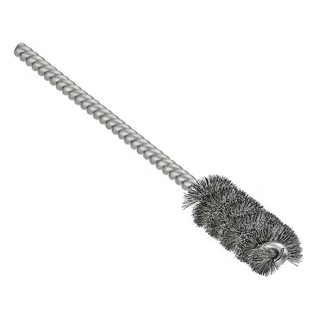 Tanis 06251 Tube And Pipe Brush, 3 1/4 In L Handle, 1 In L Brush, Silver,