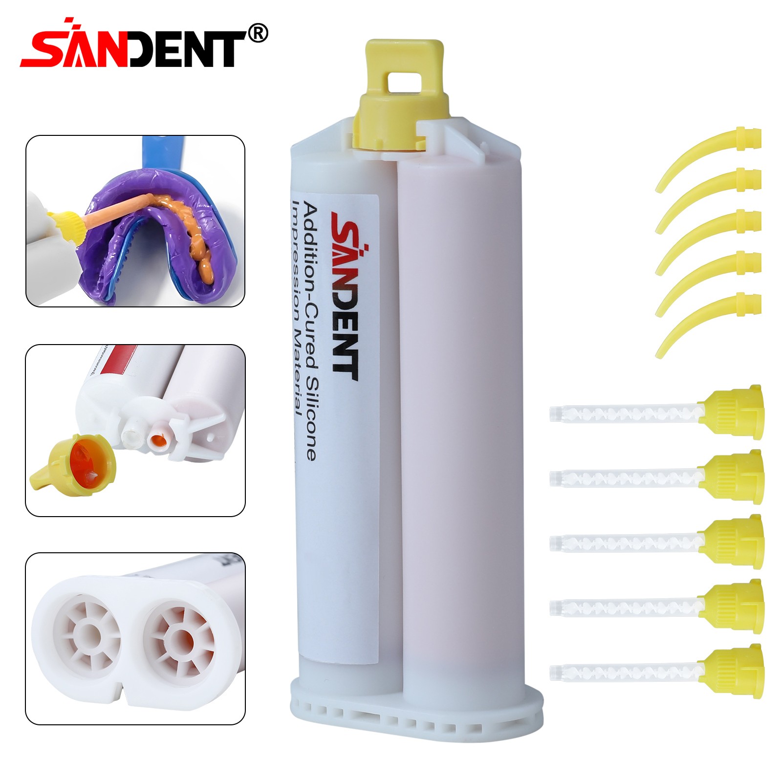 10*NSK Style Dental Low Slow Speed Contra Angle 4Hole Air Motor Handpiece Silver