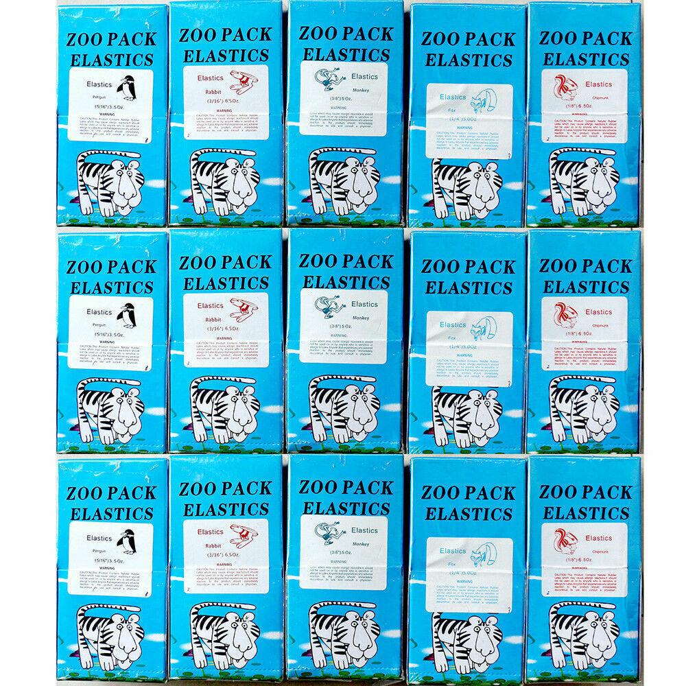15 Sizes Dental Orthodontic Ortho Elastics Latex Braces Rubber Bands 5000Pcs/kit