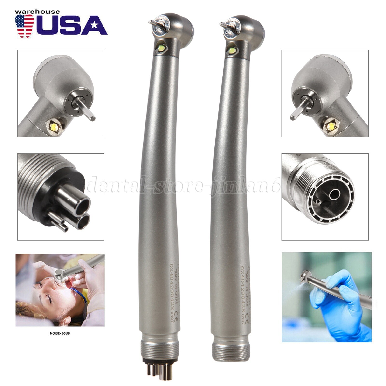 Turbina LED 2/4 orificios con pieza mano de alta velocidad dental NSK Style