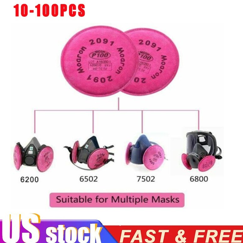 2091 P100 Particulate Filters 5000, 6000, 7000 and FF-400 Series 10-100PCS