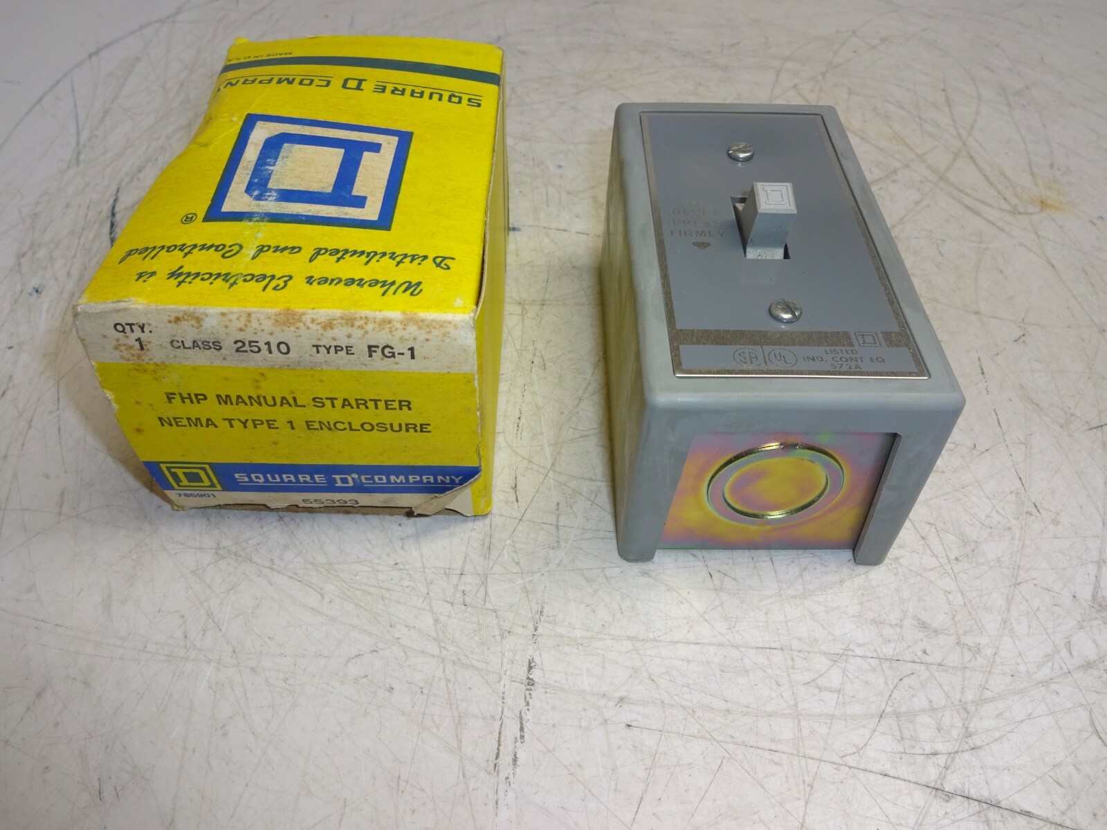 SQUARE D 2501 FG-1 MANUAL STARTER