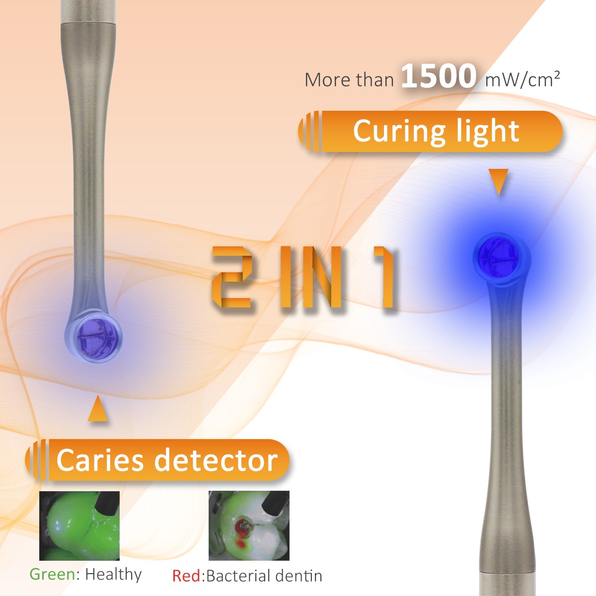 Professional Dental LED Curing Light with Caries Detector COXO DB686 Nano