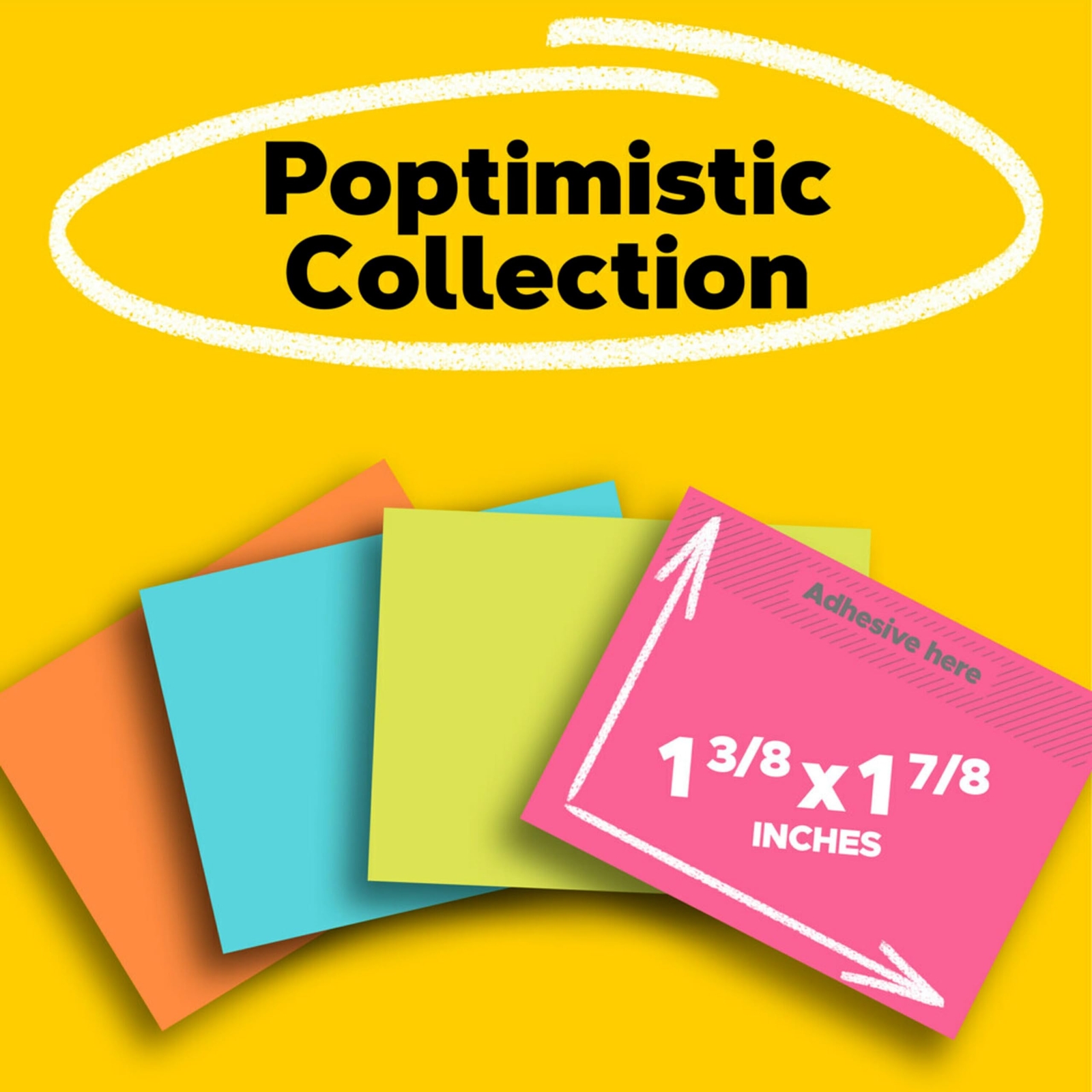 Post-it Mini Notes 1.5×2 in 12 Pads Bright Colors