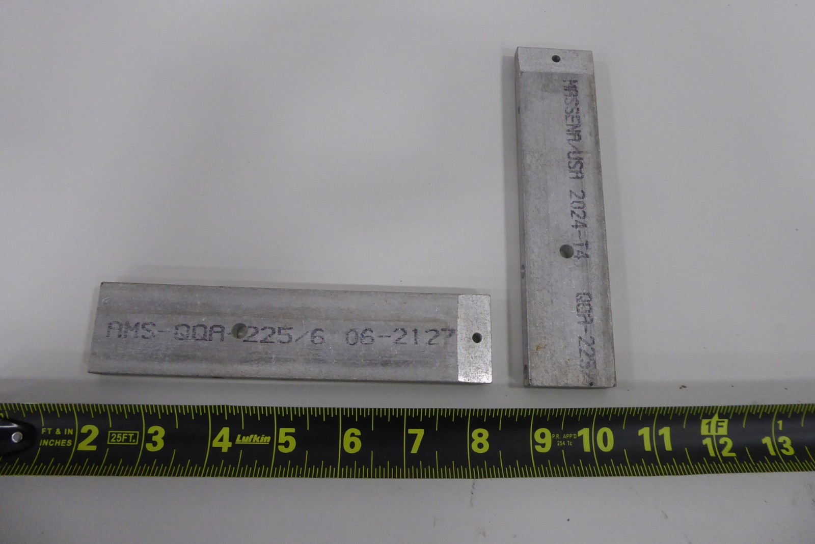 Alcoa Messena 2024-T4-3/8 Aluminum Bracket (Pack of 2) 6-1/2″ x 1-1/2″ x 3/8″