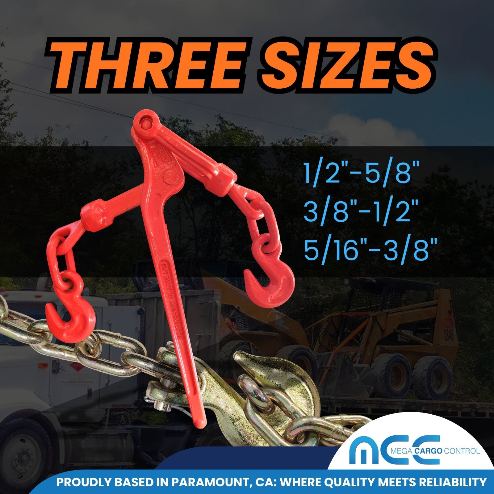 2 Pack Heavy Duty 5/16″ – 3/8″ Lever Load Chain Binder Flatbed Truck Trailer
