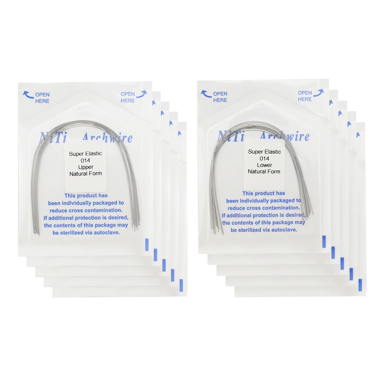 100pcs Dental Orthodontic Niti Arch Wire Natural Form Arches Round Rectangular