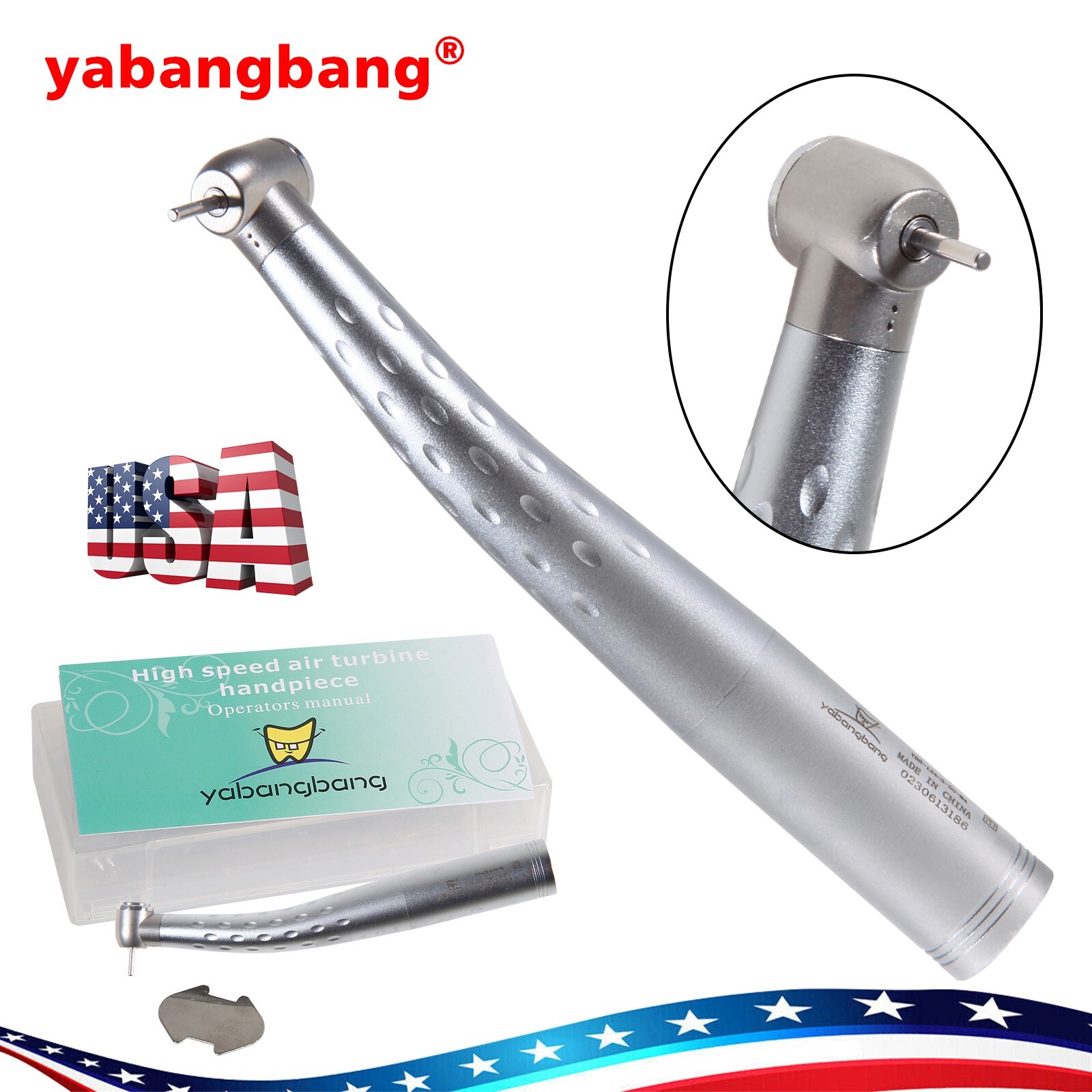 1-5* Dental High Speed Handpiece Standard Head / 4 Hole Coupler Fit KAV GB4 mx