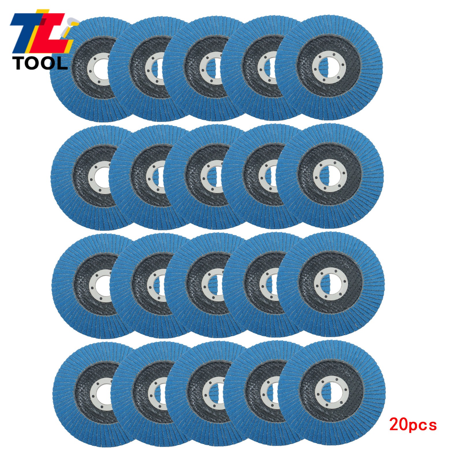 20 Pack Zirconia Flap Discs 4-1/2″ for Angle Grinder 80 Grit T29 Flapper Wheels