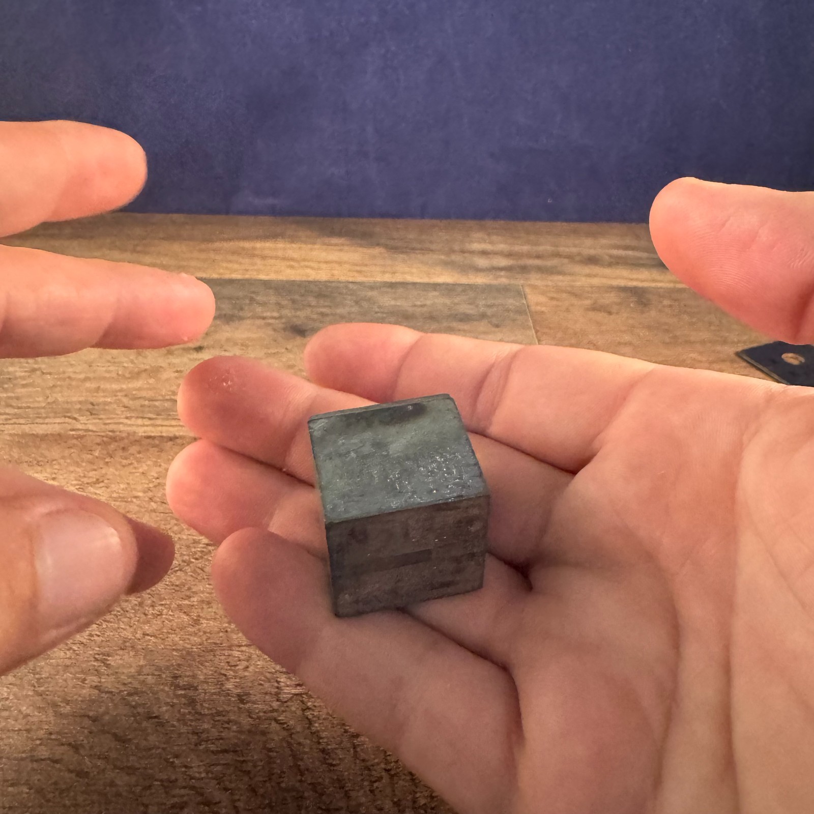 Vintage Letter Print Press Block “No Postage” Metal 1″x1″