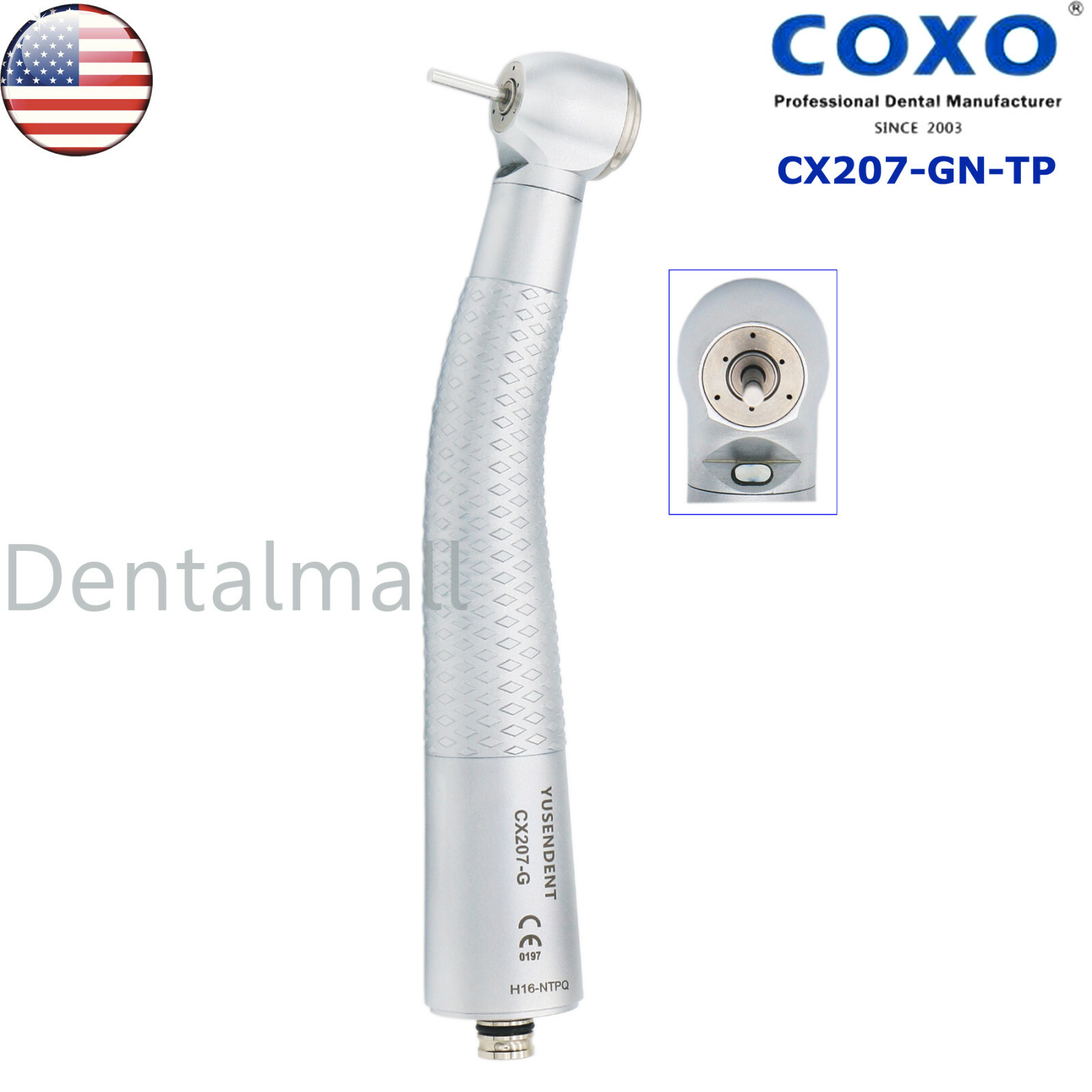 US COXO Dental LED Fiber Optic Handpiece fit Kavo Multiflex NSK Phatelus 6 Pin