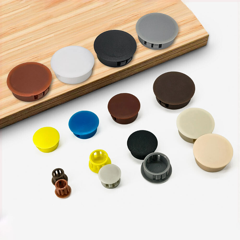 Multicolor Plastic Nylon Round Snap-on Hole Plugs Blanking End Caps Dia 5mm-60mm