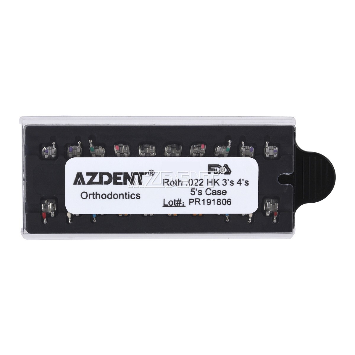 AZDENT Dental Orthodontic Brackets Braces Metal Mini Roth/MBT.022 Hook 3 4 5 USA