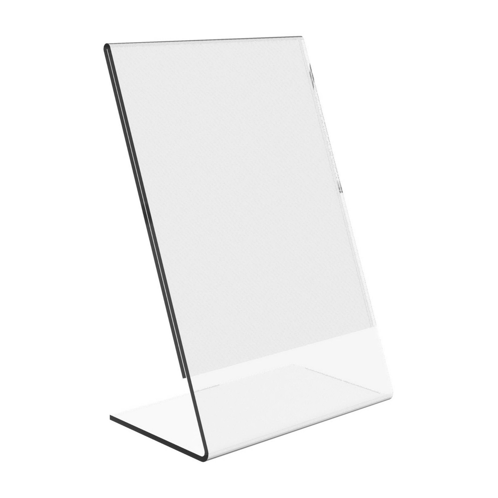 Dazzling Displays Clear Acrylic Slanted Sign Holder 8.5 x 11 – clear