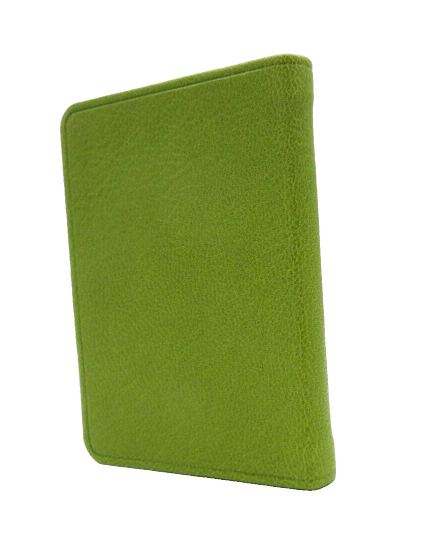 Address Book MINI 3×4″ Leather Cover 160 Tabbed Pgs Post Miniatures Bright Green