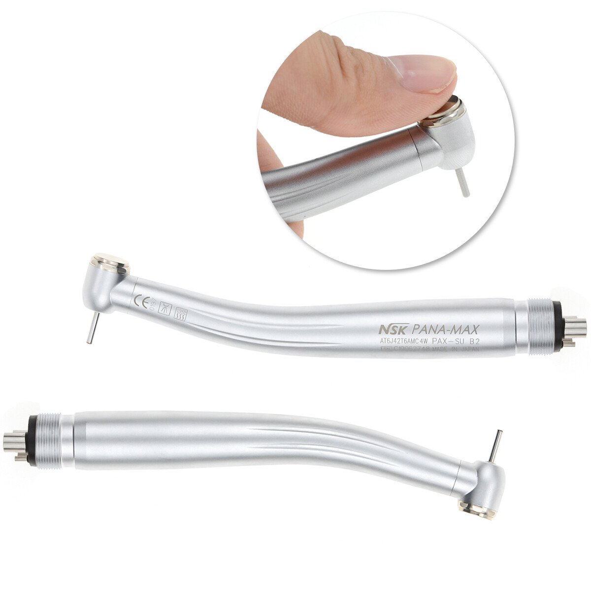 NSK Type Dental PANA MAX High Speed Handpieces Push Button +Low Speed EX203C 4H