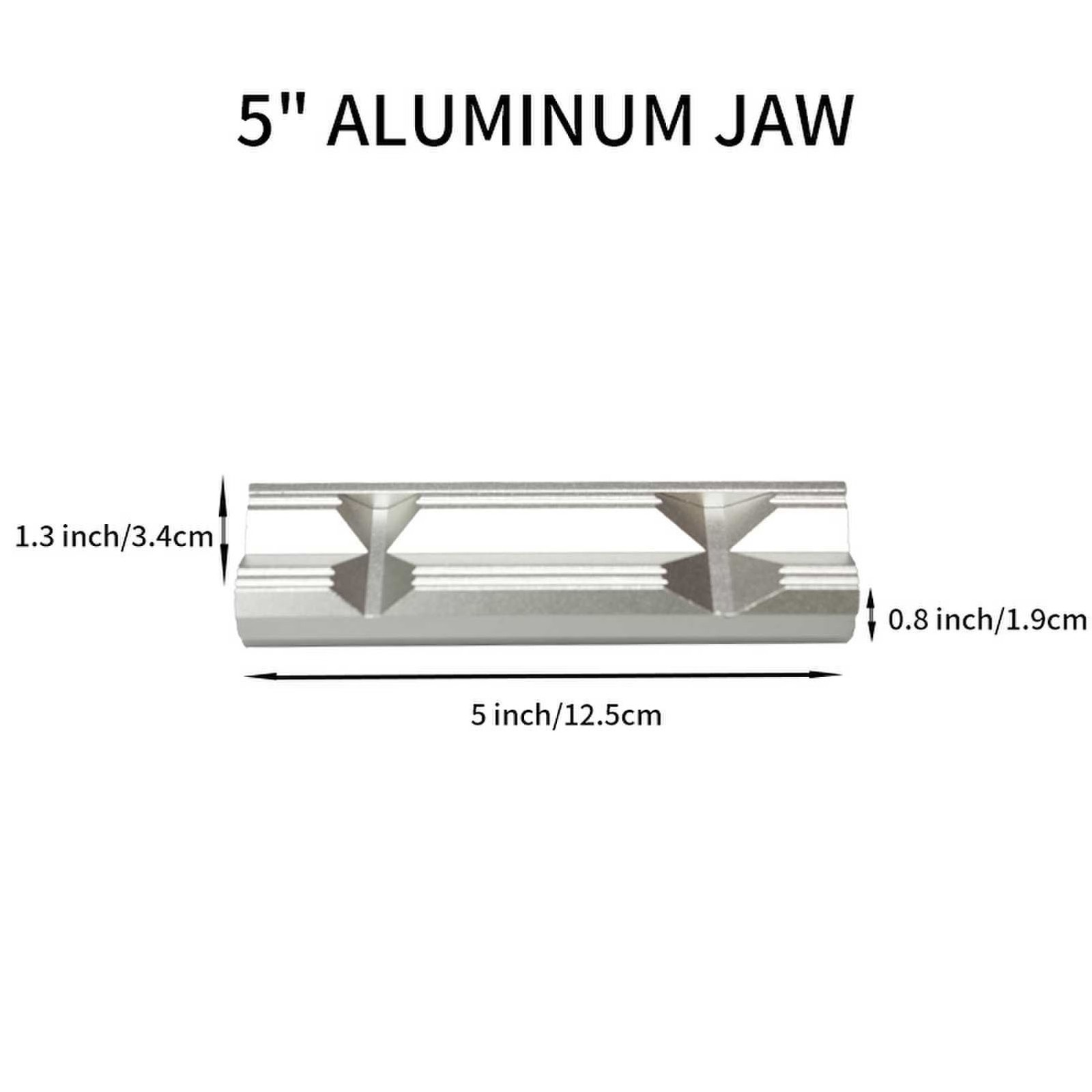 2X Magnetic 4″ /5″ /6″ /8″ Aluminum Vise Jaws V-type Soft Rubber Pads Covers