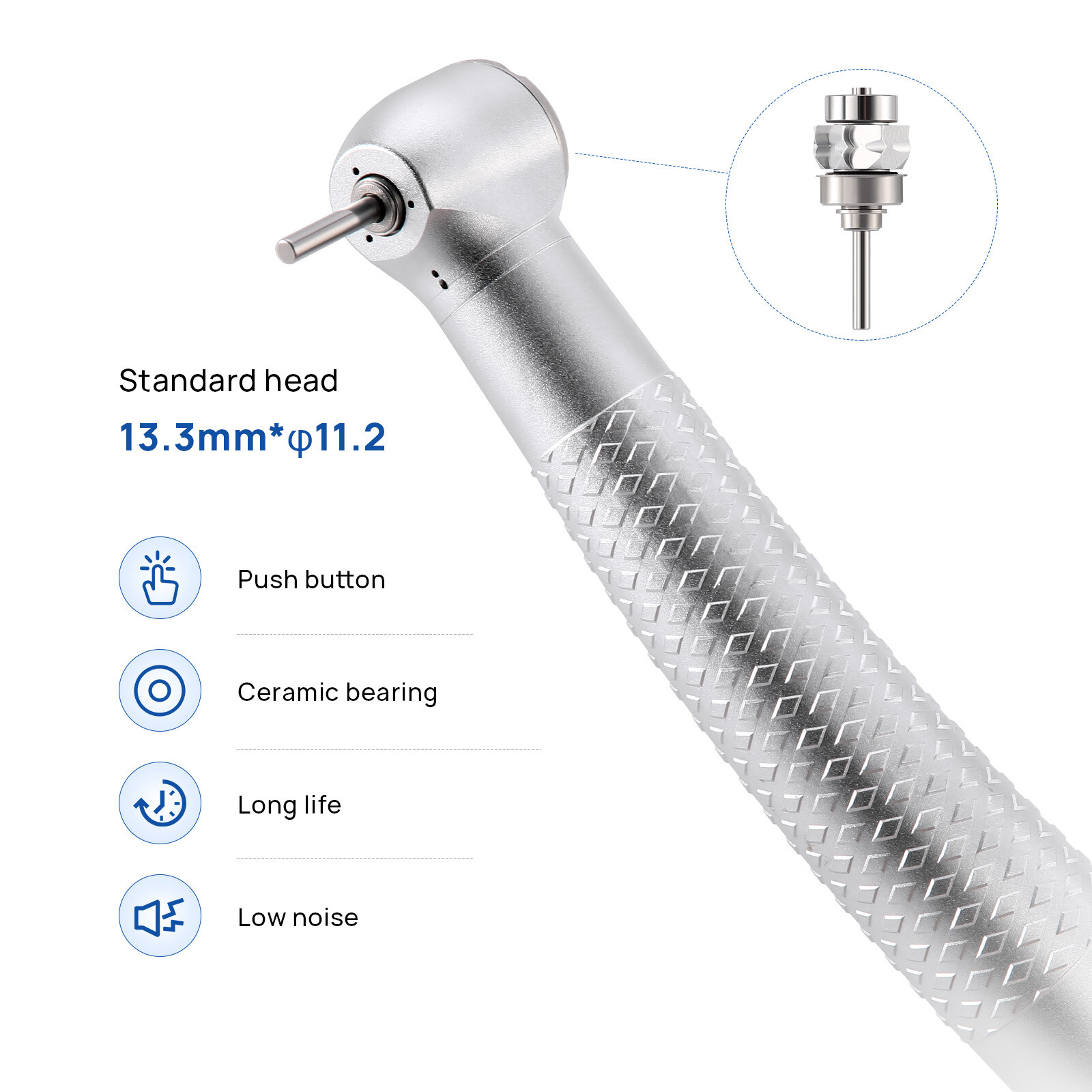 COXO CX207-A Dental Fiber Optic High Speed Handpiece Air Turbine Anti-retraction