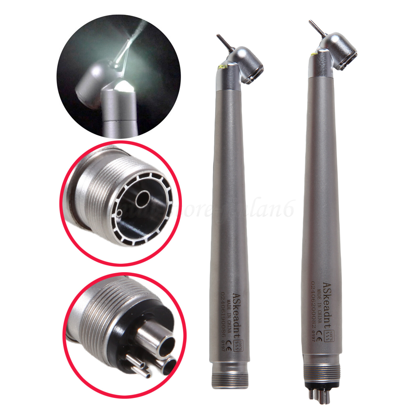 45° LED Light Dental PANA-MAX Push High Speed Handpiece Turbine 4/2H fo
