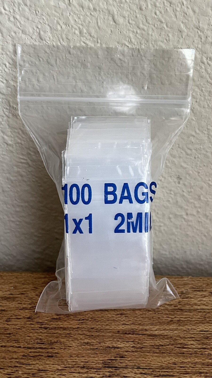100 Small 1″x1″ Recloseable Zip Bags 2mil