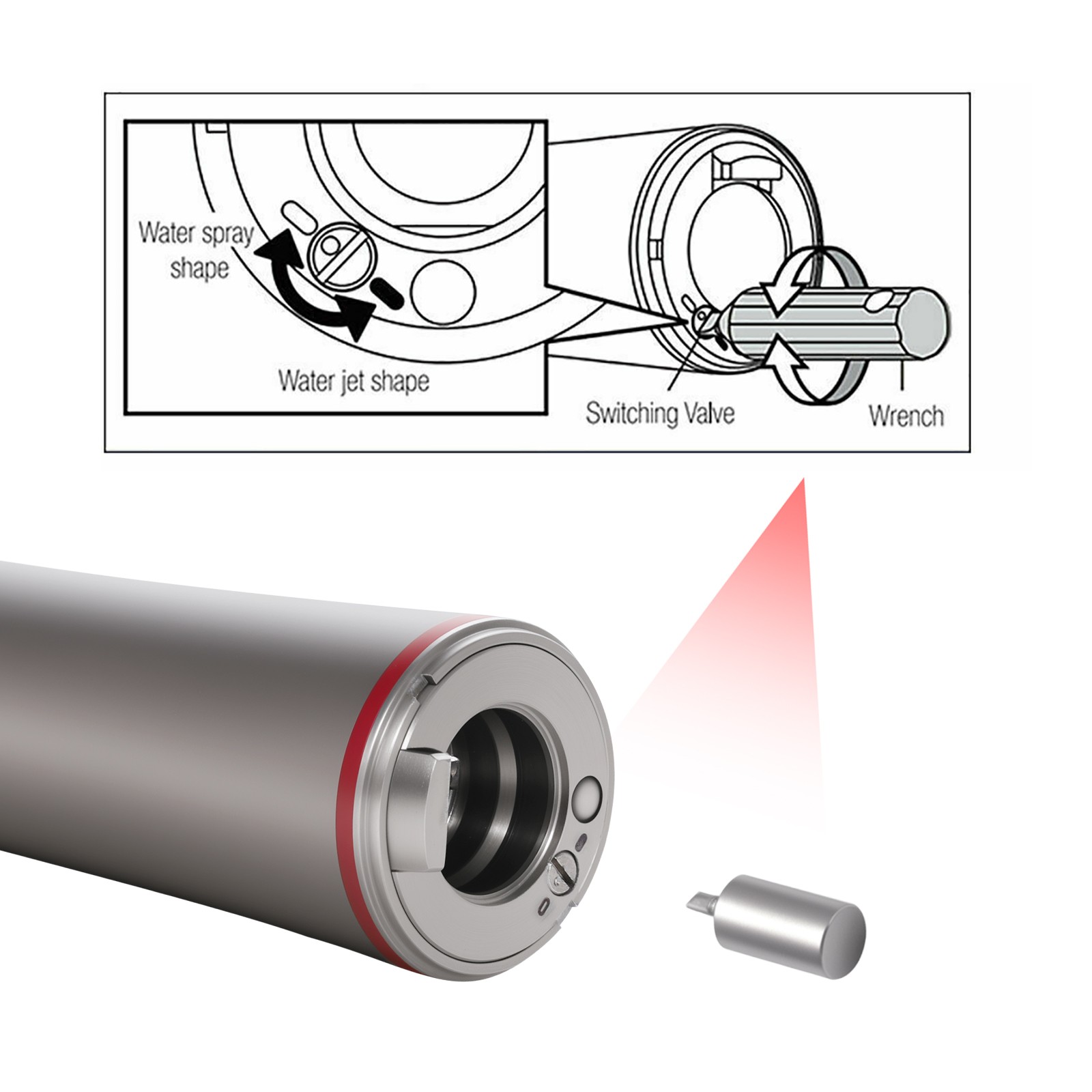 Abdent Dental 1:4.2 LED Fiber Optic Quattro Spray Contra Angle Handpiece