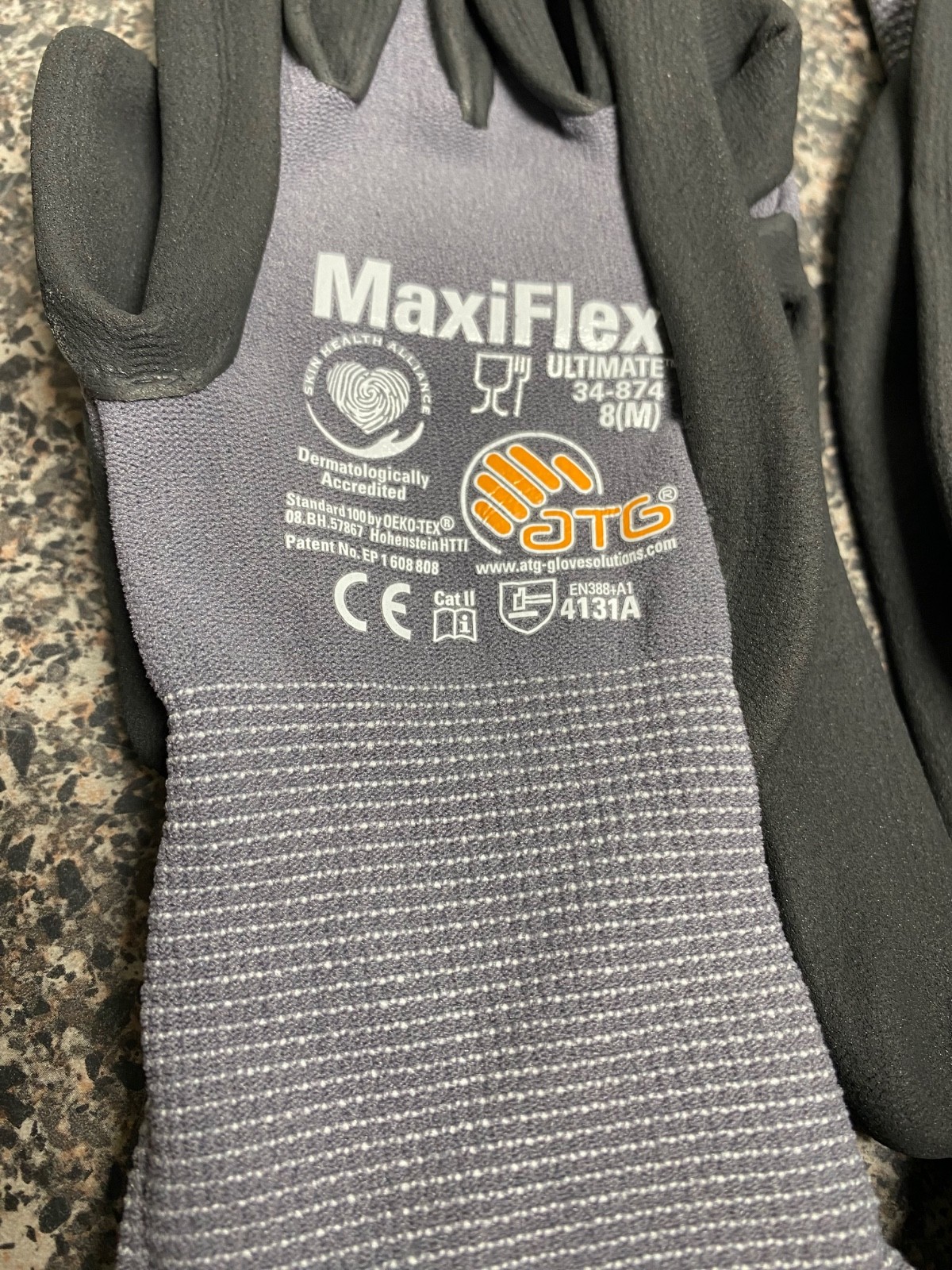 PIP 34-874 GTEK G-TEK MAXIFLEX NITRILE PALM GLOVES, Lot OF 3 PAIR
