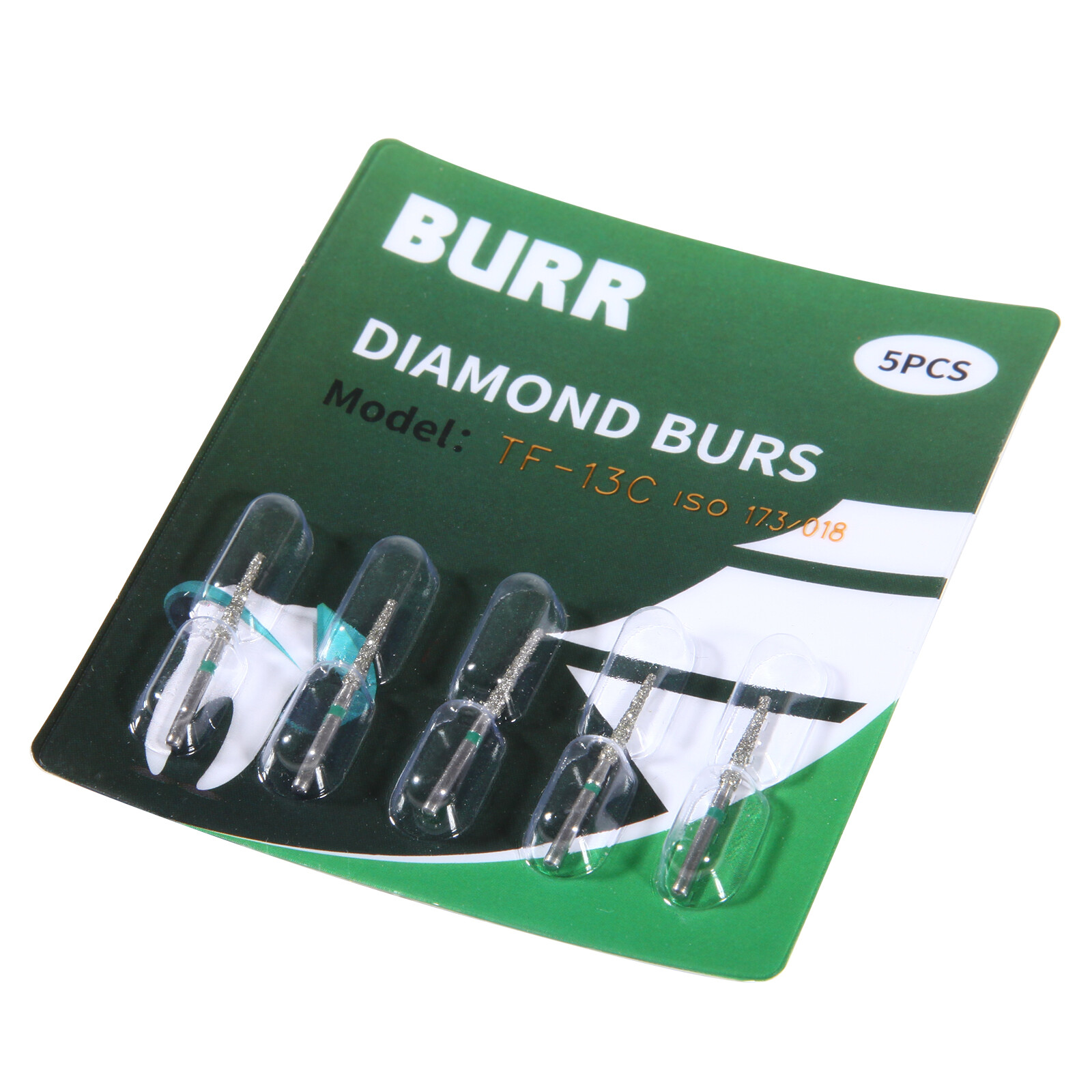 50pcs Dental Turbine Diamond Burs Fit for High Speed Handpiece FG1.6mm TF-13C