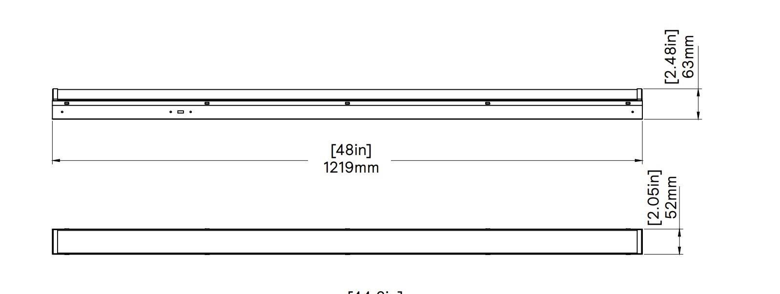 (case of 4) Philips Day-Brite SDS Selectable LED strip, 4ft length, Lumen