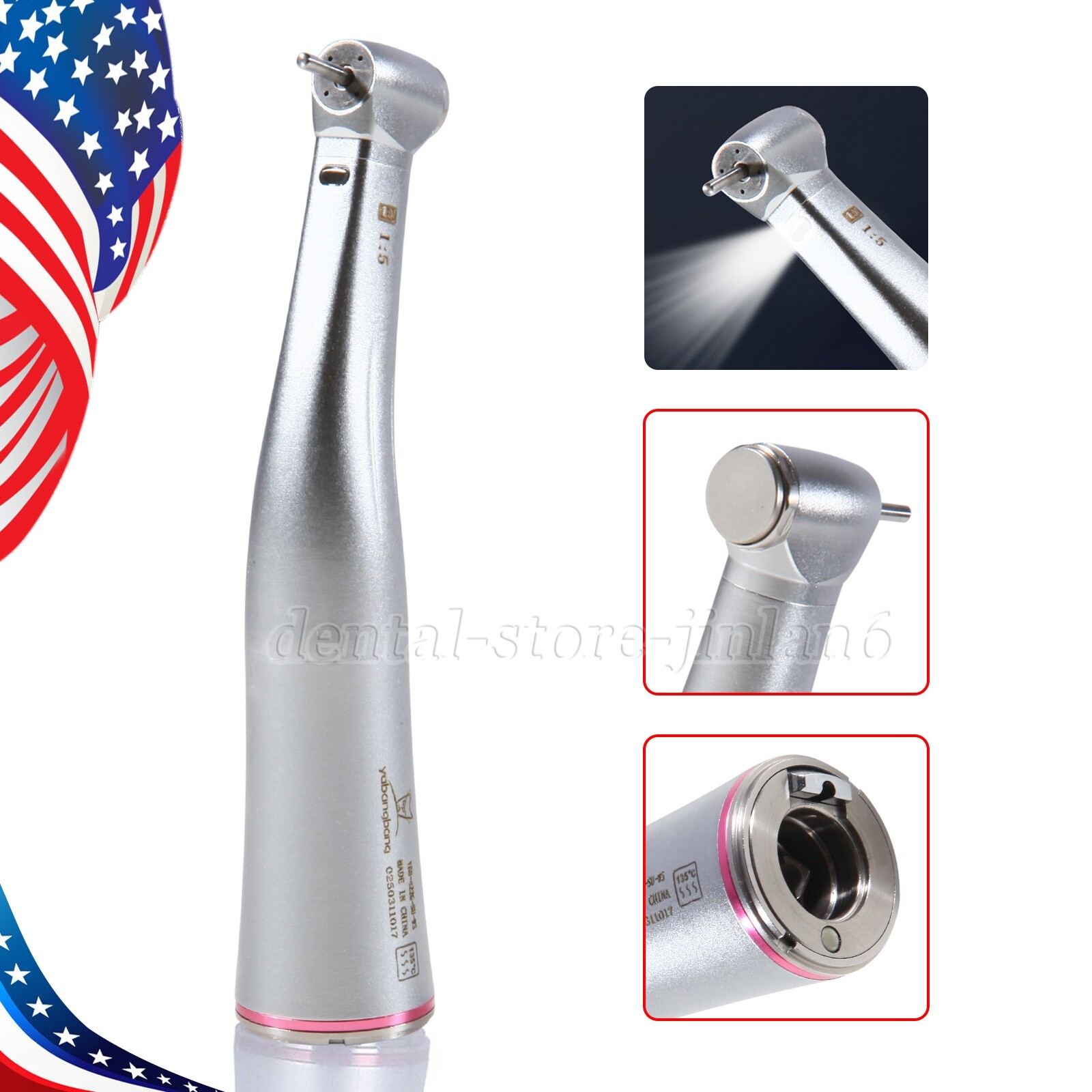X95L Dental 1:5 Increasing LED Fiber Optic Contra Angle Handpiece for NSK Ti-MAX
