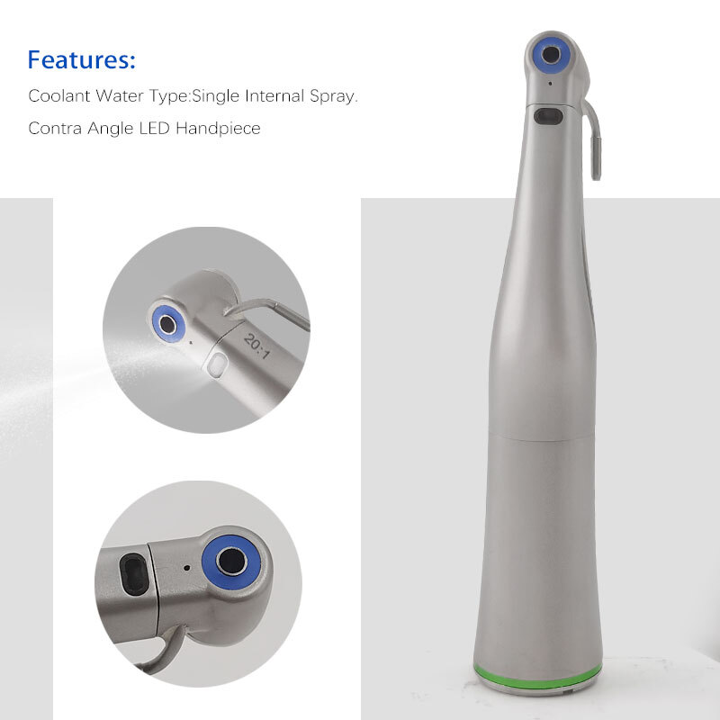 20:1 LED Low Speed Handpiece Dental Turbine Fiber Optic Dental Against Handpiece