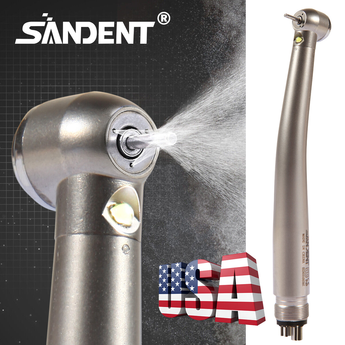 NSK Style Dental LED High/Low Speed Handpiece Straight Contra Angle Air Motor