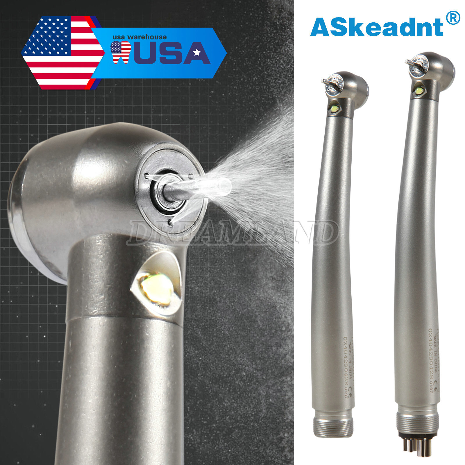 NSK Style Dental Fiber Optic LED E-generator high speed handpiece 2 Hole 4 Hole