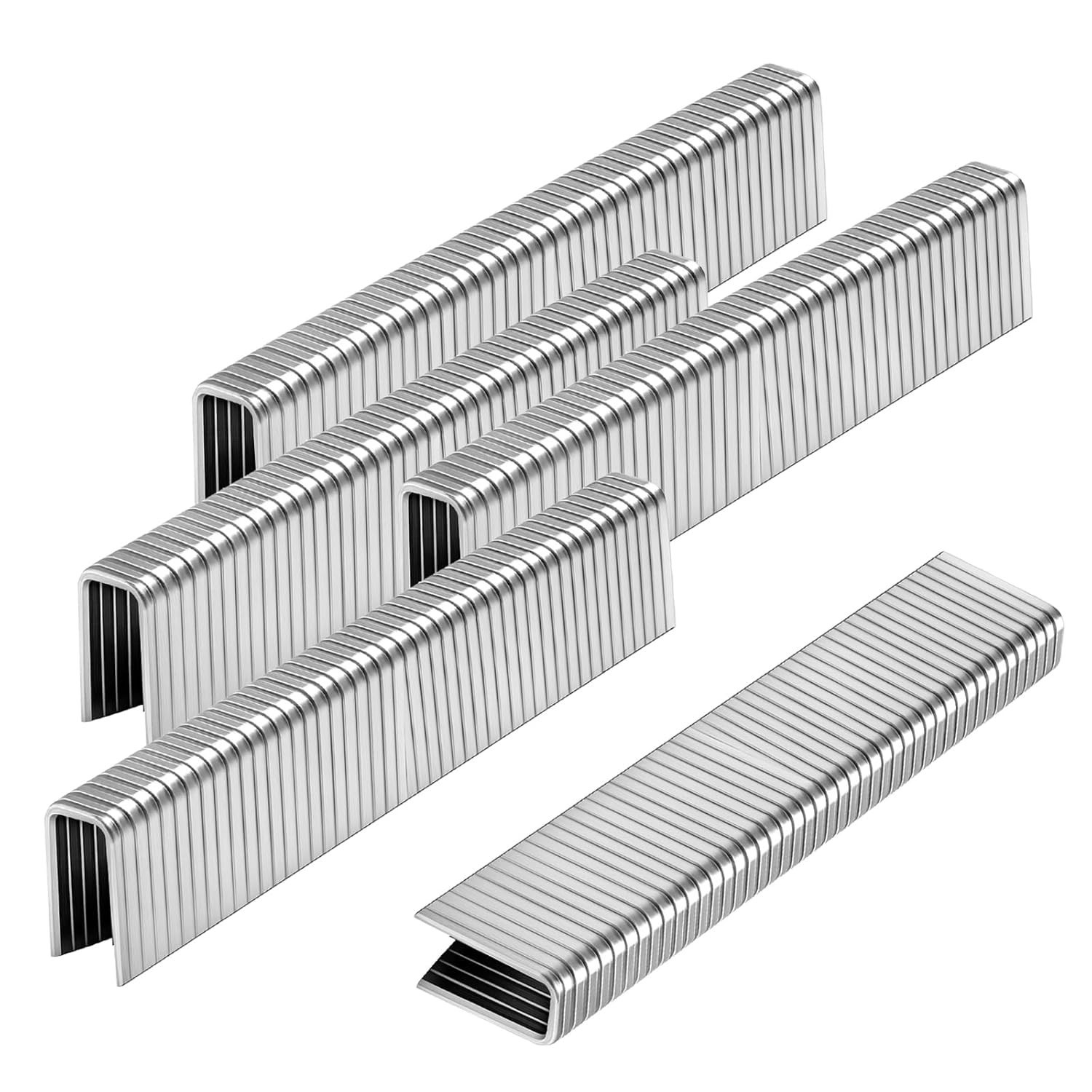 304 Stainless Steel 18GA Narrow Crown Staples, 1000 Pieces for DIY Projects