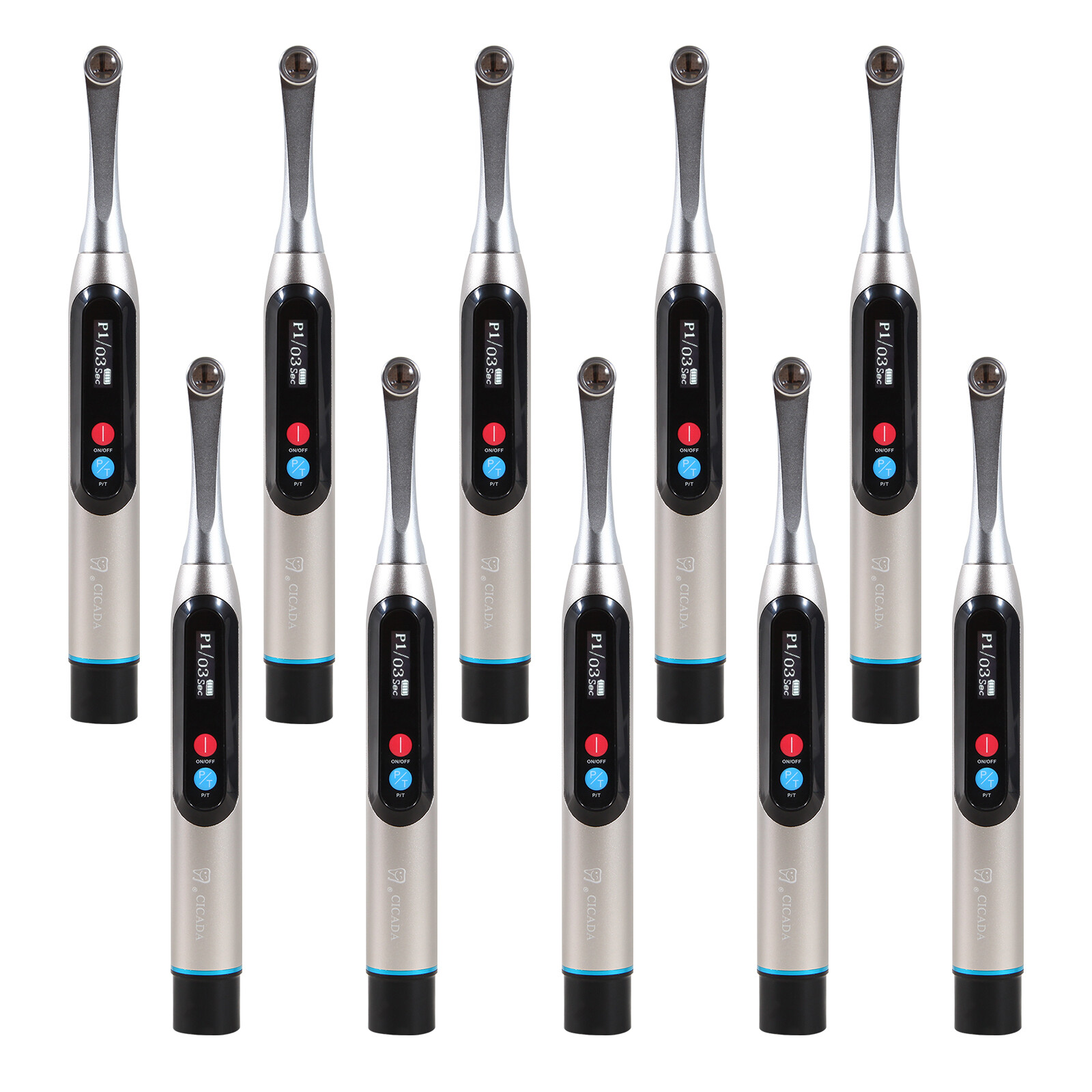 1-10 Pcs Dental Cordless LED Curing Light Lamp 1 Second Deep Wide Specturm