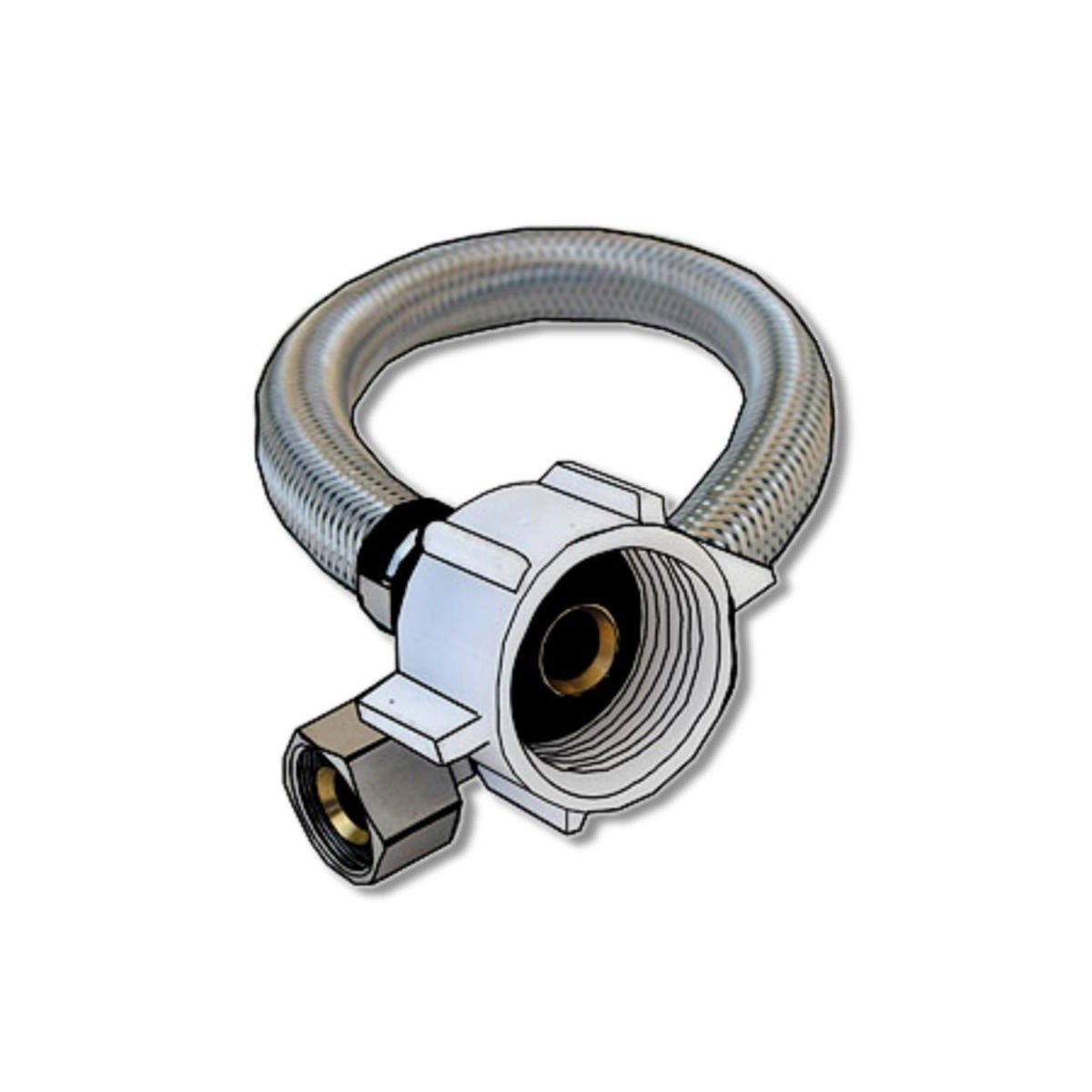 Lasco 1/2 in FIP X 7/8 12 in Braided Stainless Steel Toilet Supply Line 10-0813