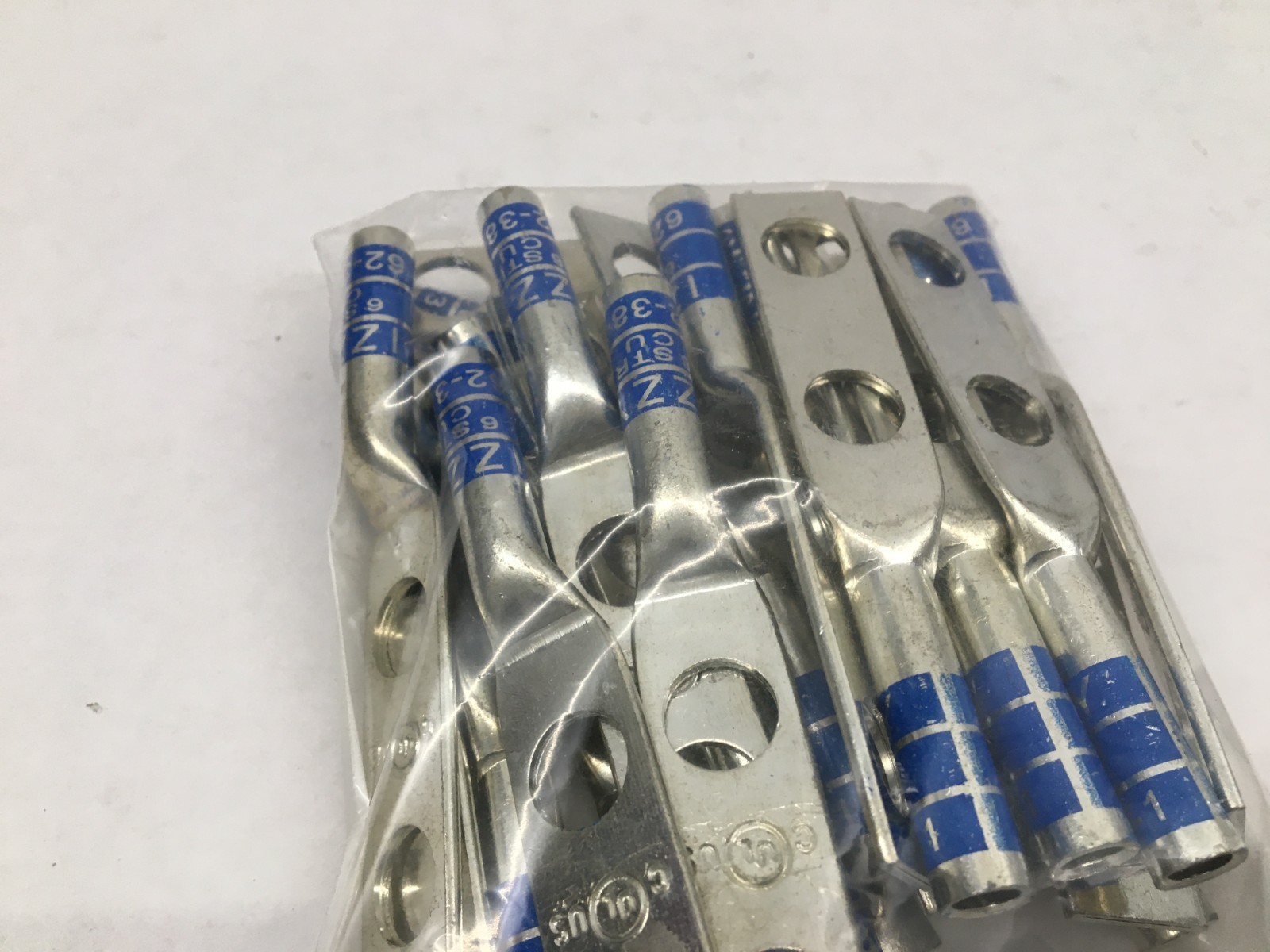 Izzy 62-38-1, #6 AWG Lug, 2 hole, 3/8″ Holes, 1″ OC, Long Barrel – 23 pcs