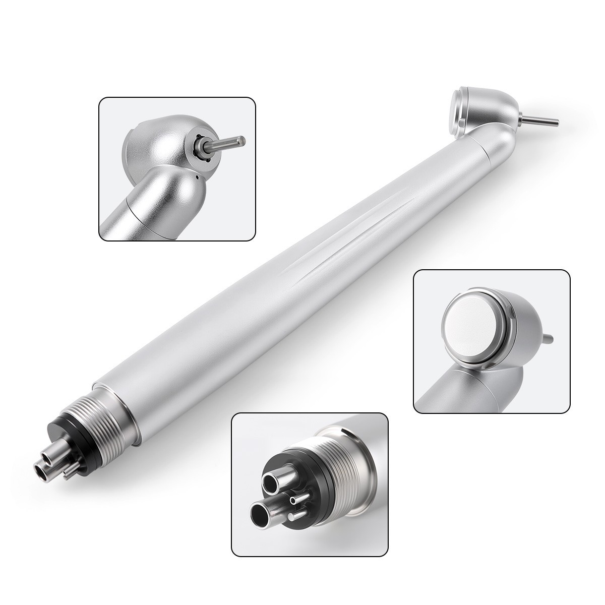 Dental 45° Degree Surgical High Speed Handpiece Push Button 4Holes Single Spray