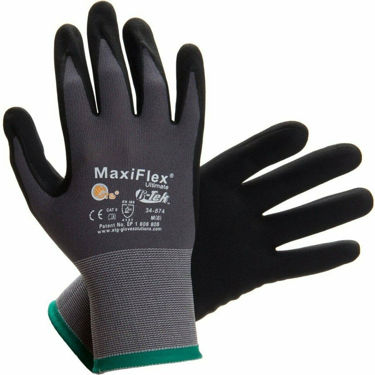 PIP GTek 34-874 MaxiFlex Ultimate Nitrile Micro Foam Coated Work Glove Good Grip