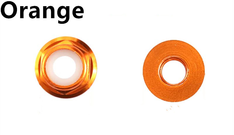 Multicolor Aluminum Hex Flange Lock Nut With Nylon Insert M2 M3 M4 M5 M6 M8